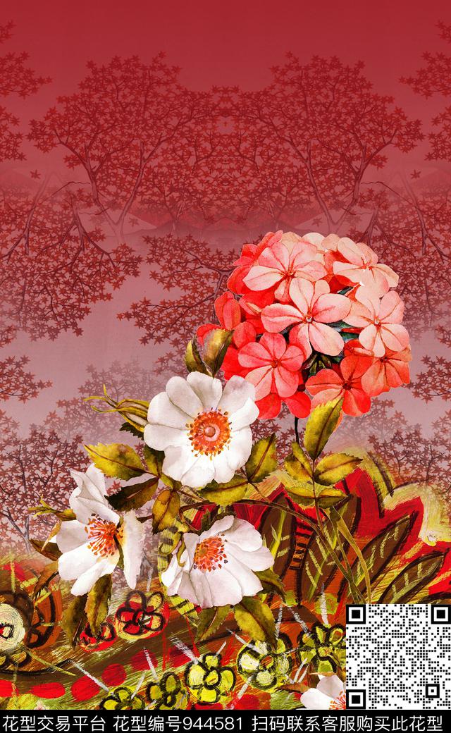 民族风数码华亿平台定位花数码印花华亿平台下载（图片编号: 944581） - 瓦栏（Walan）