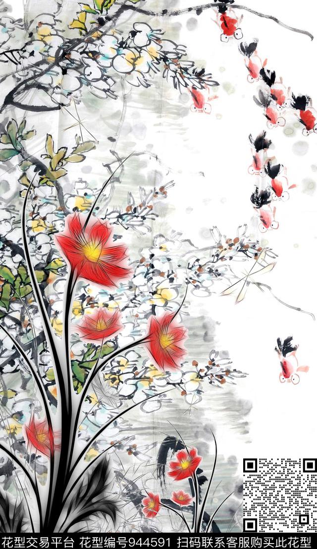植物数码华亿平台定位花数码印花华亿平台下载（图片编号: 944591） - 瓦栏（Walan）