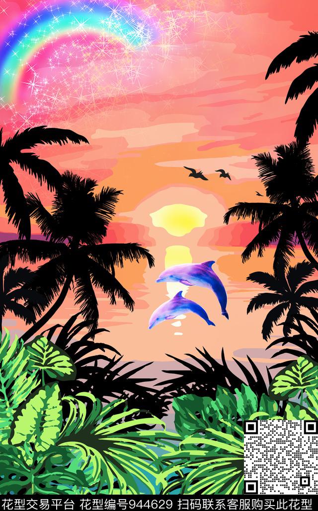 时尚泳装热带华亿平台童装数码印花华亿平台下载（图片编号: 944629） - 瓦栏（Walan）