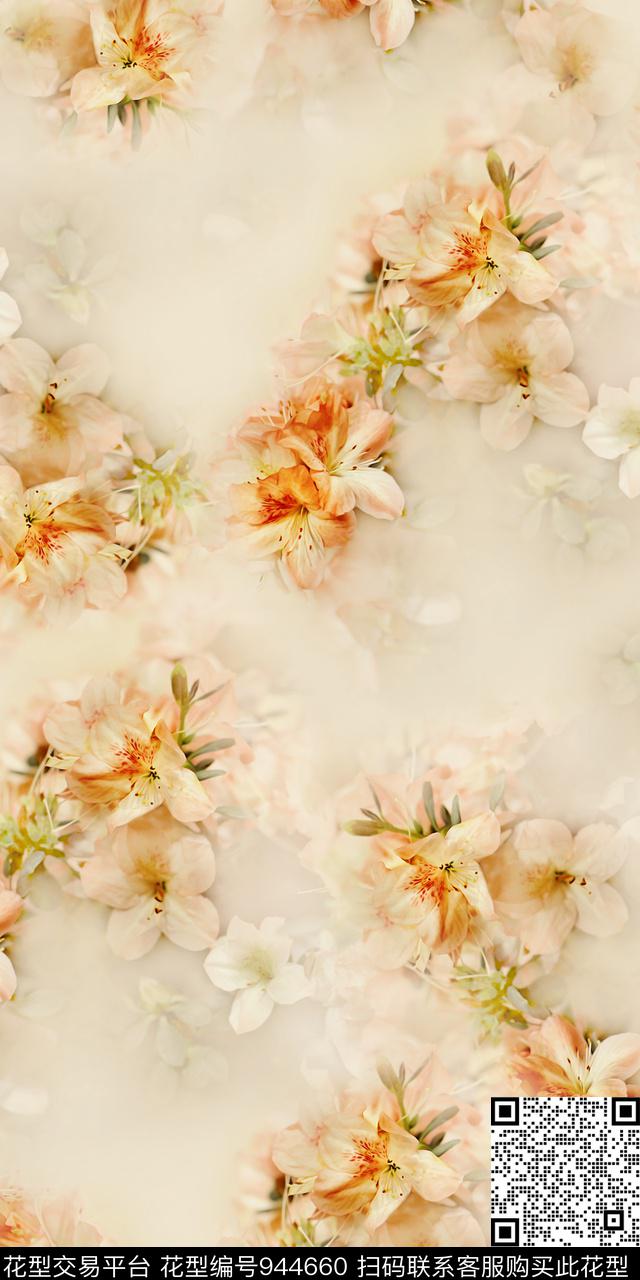 照片花卉花卉满版散花数码印花华亿平台下载（图片编号: 944660） - 瓦栏（Walan）
