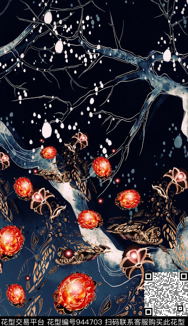 民族风闪电星星数码印花华亿平台下载（图片编号: 944703） - 瓦栏（Walan）