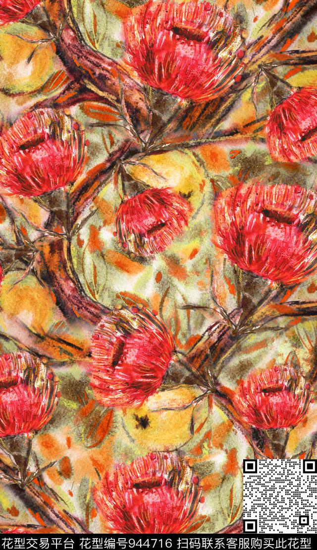 植物数码华亿平台树枝数码印花华亿平台下载（图片编号: 944716） - 瓦栏（Walan）