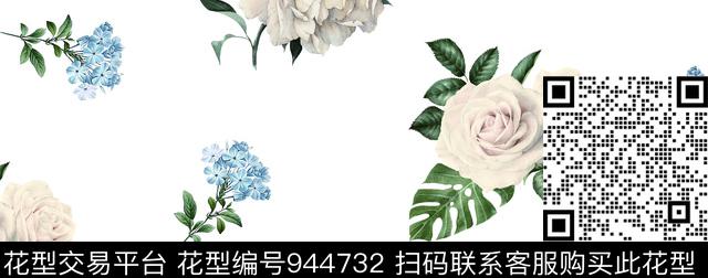 小碎花月季花数码华亿平台数码印花华亿平台下载（图片编号: 944732） - 瓦栏（Walan）