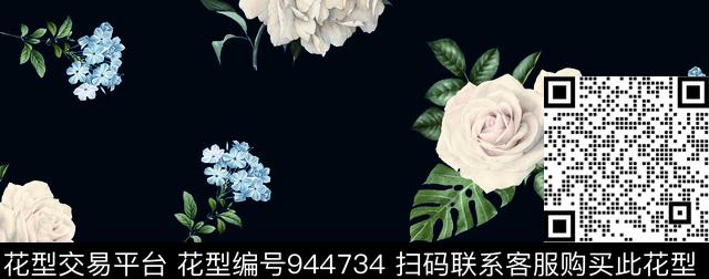 小碎花月季花数码华亿平台数码印花华亿平台下载（图片编号: 944734） - 瓦栏（Walan）