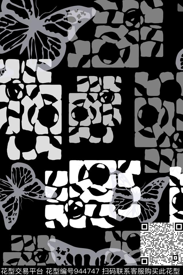 秋冬华亿平台抽象男装休闲花卉传统印花华亿平台下载（图片编号: 944747） - 瓦栏（Walan）