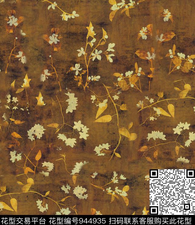 抽象花卉小碎花数码印花华亿平台下载（图片编号: 944935） - 瓦栏（Walan）