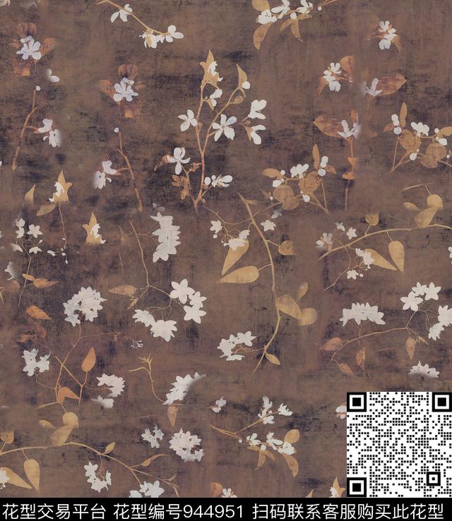 抽象花卉小碎花数码印花华亿平台下载（图片编号: 944951） - 瓦栏（Walan）