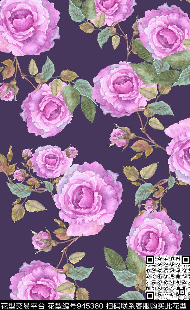 素雅植物数码华亿平台数码印花华亿平台下载（图片编号: 945360） - 瓦栏（Walan）