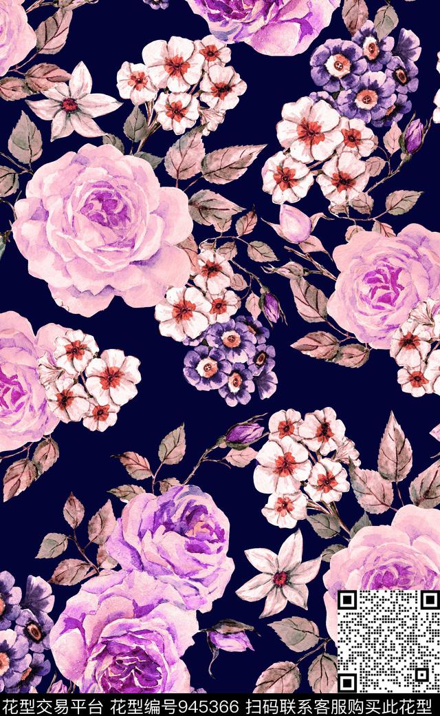 素雅植物数码华亿平台数码印花华亿平台下载（图片编号: 945366） - 瓦栏（Walan）