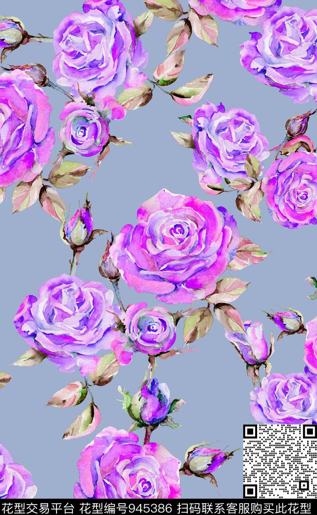 素雅植物数码华亿平台数码印花华亿平台下载（图片编号: 945386） - 瓦栏（Walan）