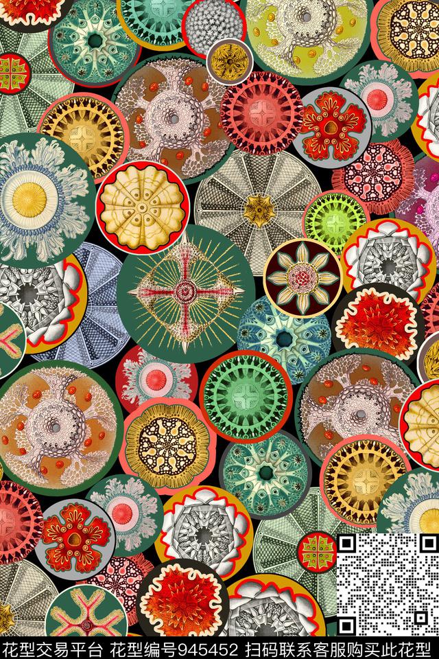 趣味抽象炫彩数码印花华亿平台下载（图片编号: 945452） - 瓦栏（Walan）