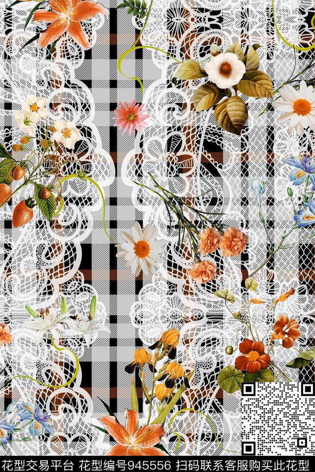 数码华亿平台照片花卉大牌风数码印花华亿平台下载（图片编号: 945556） - 瓦栏（Walan）