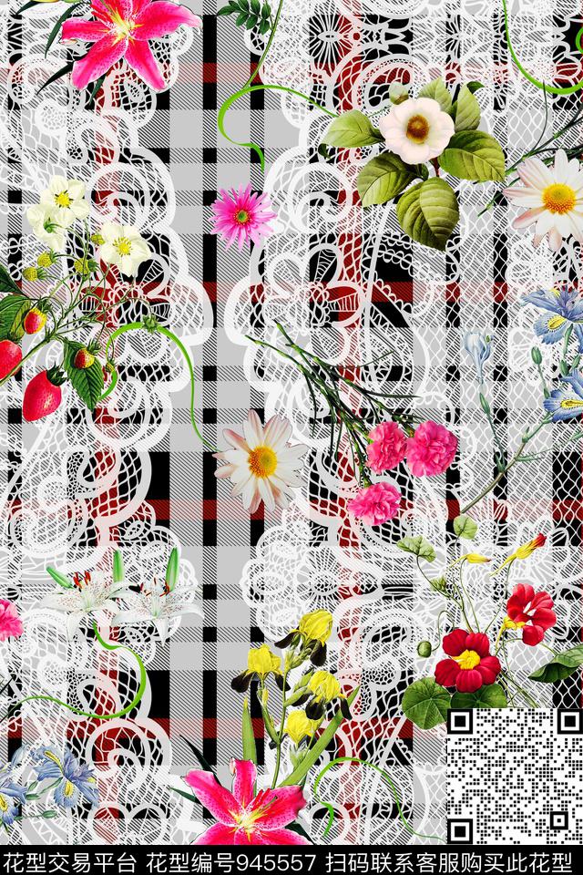 数码华亿平台照片花卉大牌风数码印花华亿平台下载（图片编号: 945557） - 瓦栏（Walan）