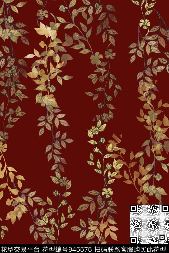 小碎花民族风金属色数码印花华亿平台下载（图片编号: 945575） - 瓦栏（Walan）
