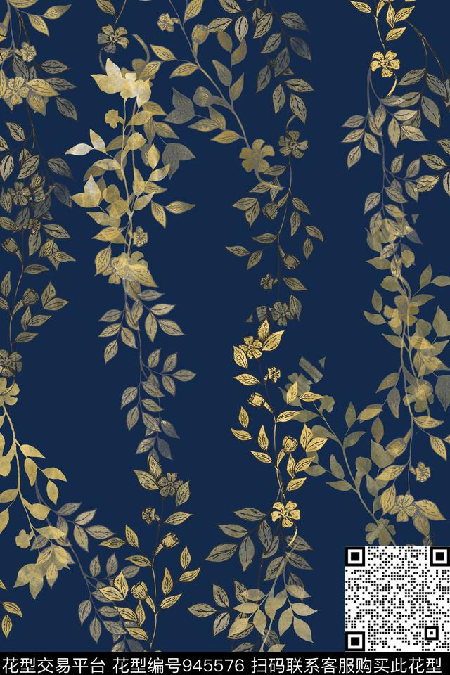小碎花民族风金属色数码印花华亿平台下载（图片编号: 945576） - 瓦栏（Walan）