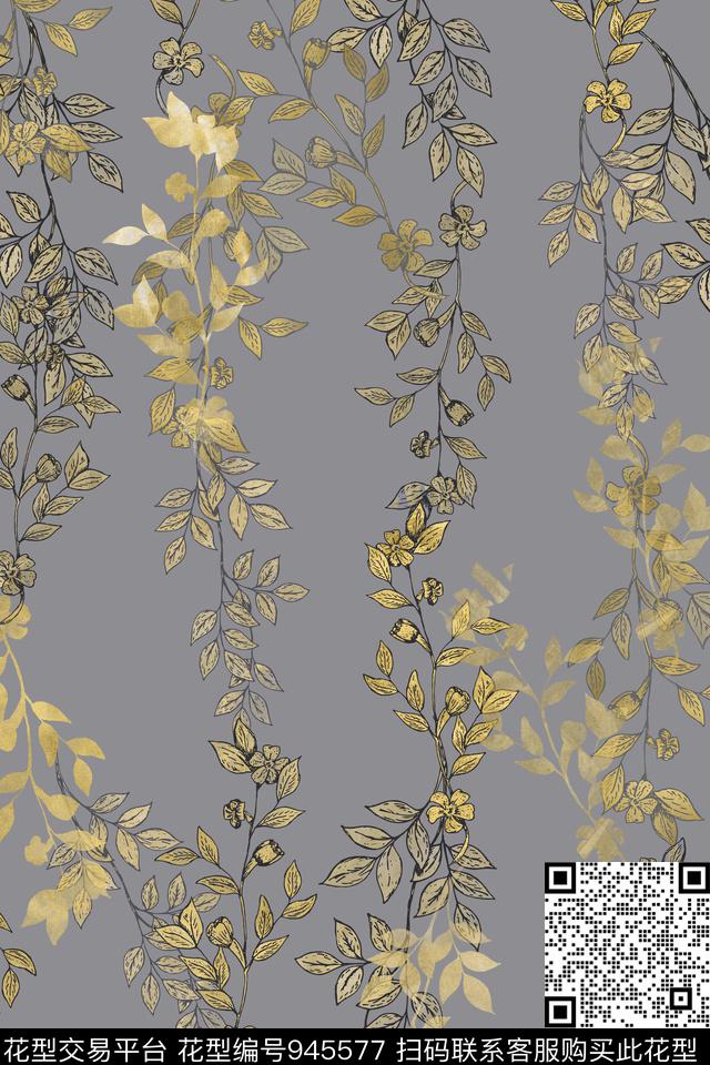 小碎花民族风金属色数码印花华亿平台下载（图片编号: 945577） - 瓦栏（Walan）