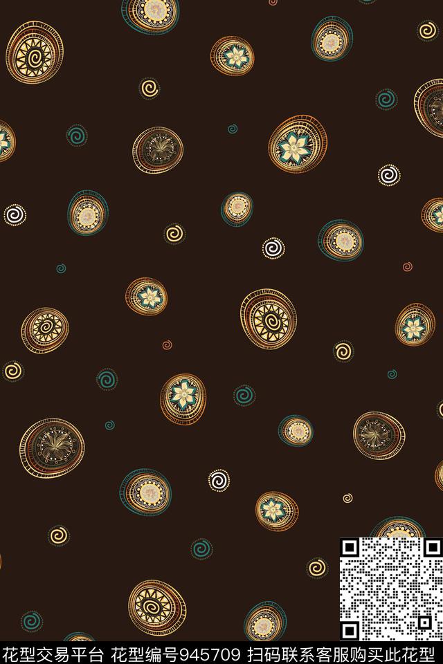 春夏华亿平台藏青天空数码印花华亿平台下载（图片编号: 945709） - 瓦栏（Walan）