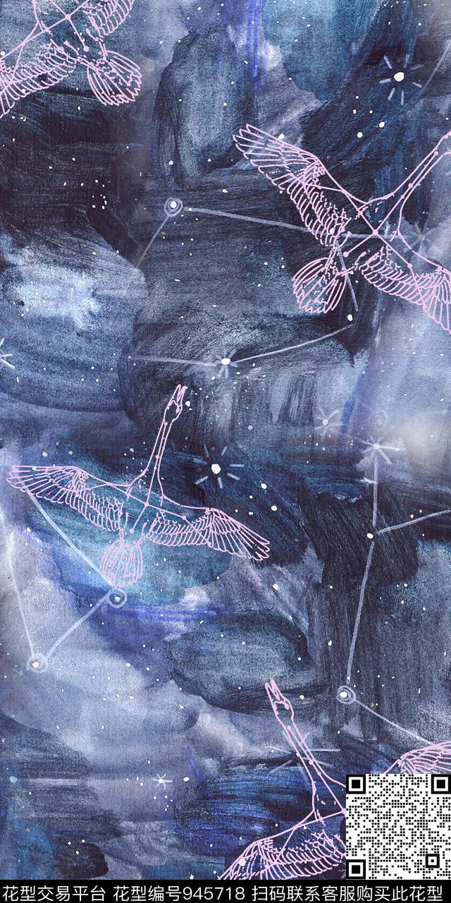 星座宇宙星空数码印花华亿平台下载（图片编号: 945718） - 瓦栏（Walan）