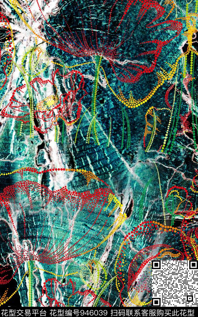 小碎花肌理数码华亿平台数码印花华亿平台下载（图片编号: 946039） - 瓦栏（Walan）