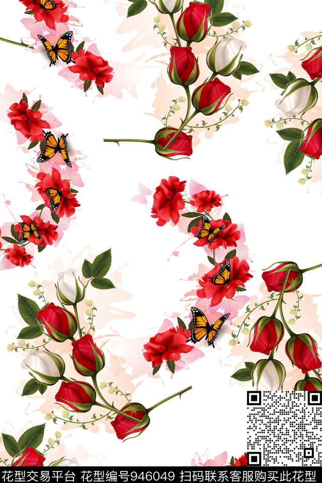 小碎花数码华亿平台花卉数码印花华亿平台下载（图片编号: 946049） - 瓦栏（Walan）