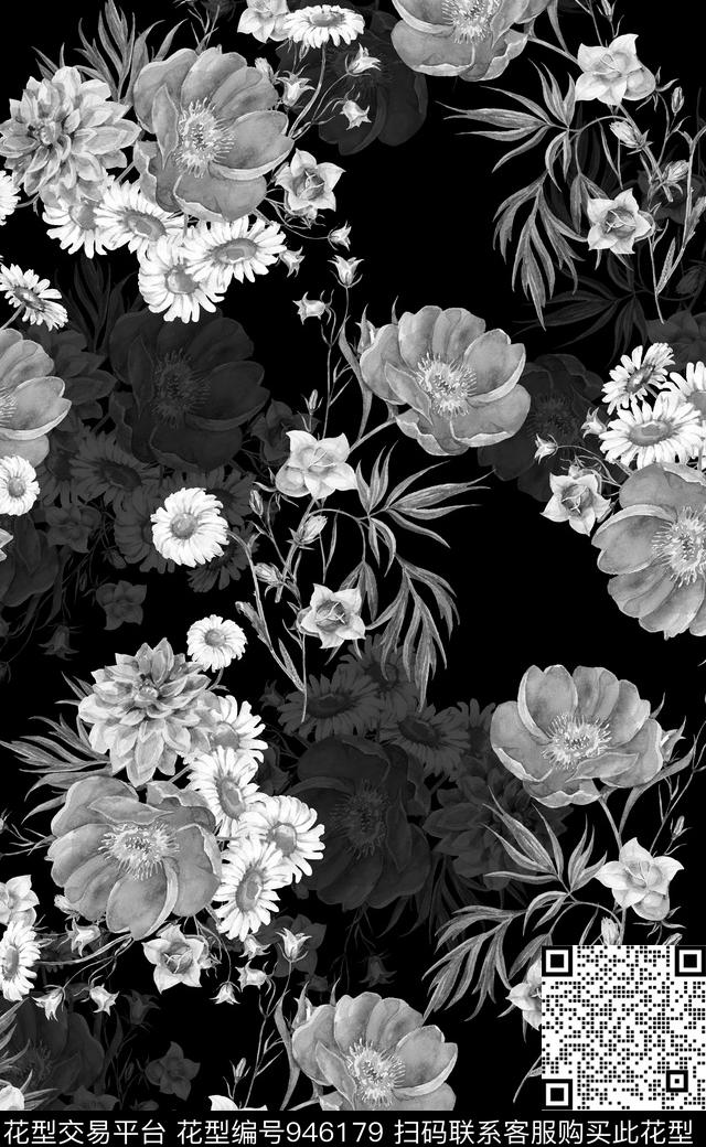 素雅植物数码华亿平台数码印花华亿平台下载（图片编号: 946179） - 瓦栏（Walan）