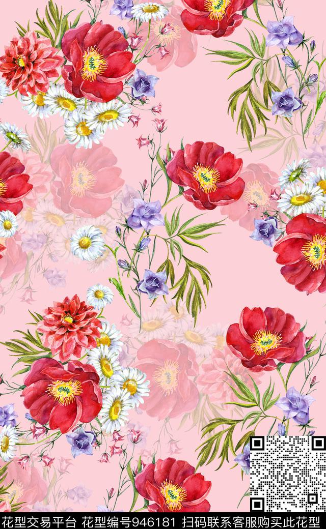 素雅植物数码华亿平台数码印花华亿平台下载（图片编号: 946181） - 瓦栏（Walan）