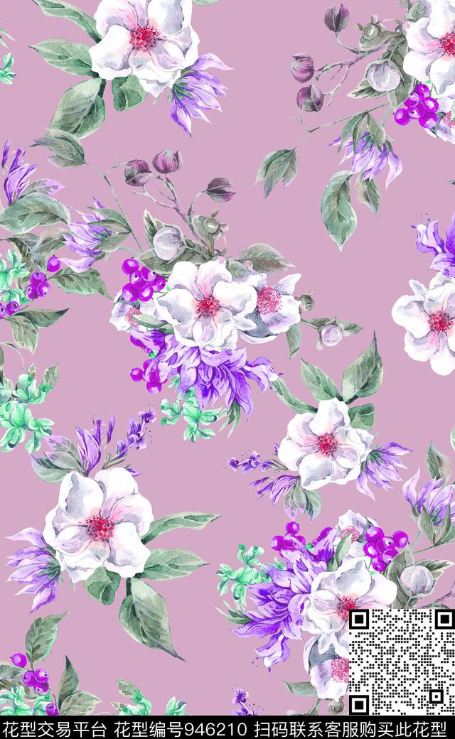素雅植物数码华亿平台数码印花华亿平台下载（图片编号: 946210） - 瓦栏（Walan）