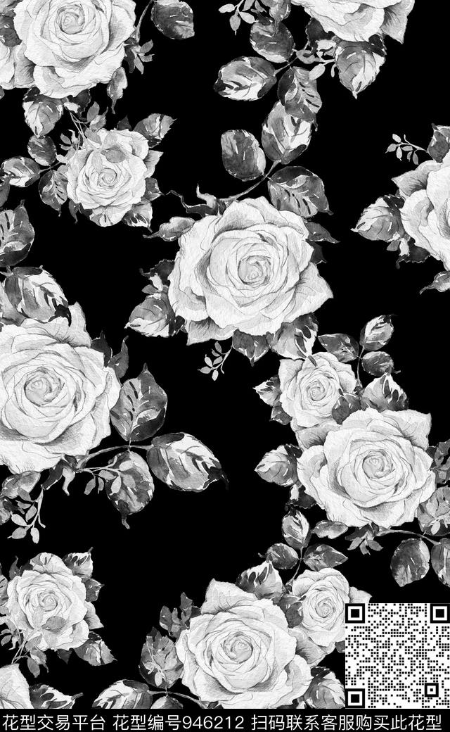 素雅植物数码华亿平台数码印花华亿平台下载（图片编号: 946212） - 瓦栏（Walan）