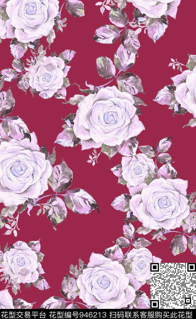 素雅植物数码华亿平台数码印花华亿平台下载（图片编号: 946213） - 瓦栏（Walan）