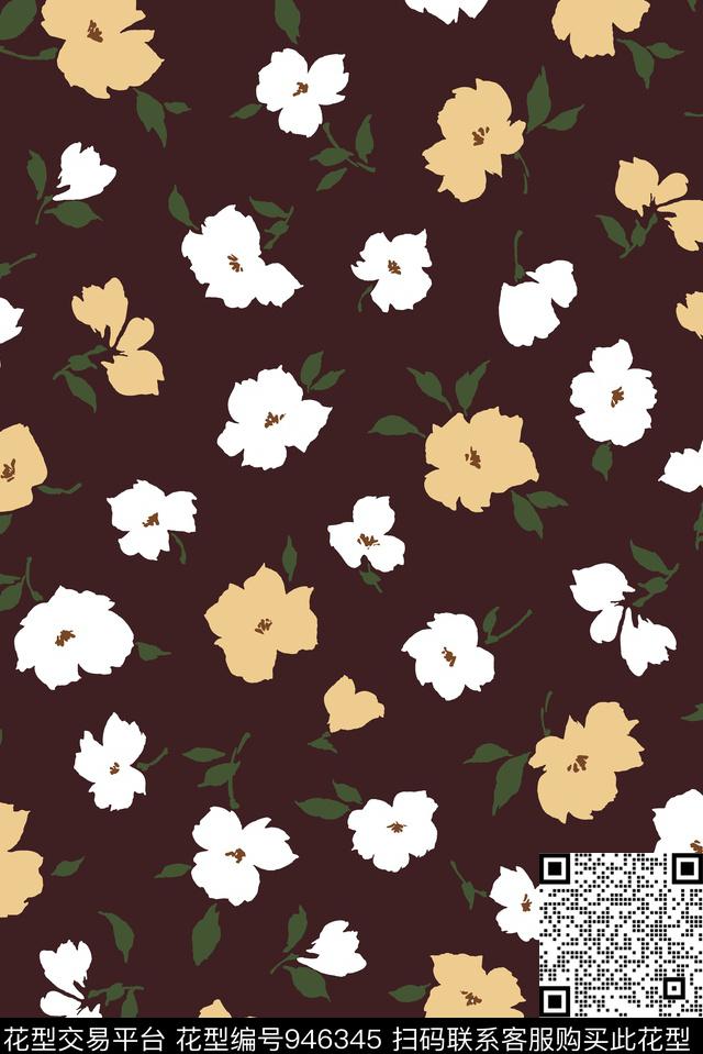 雪纺淑女小碎花传统印花华亿平台下载（图片编号: 946345） - 瓦栏（Walan）