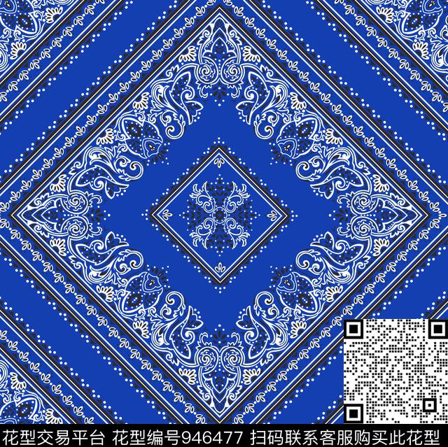 佩斯利大牌风数码华亿平台数码印花华亿平台下载（图片编号: 946477） - 瓦栏（Walan）