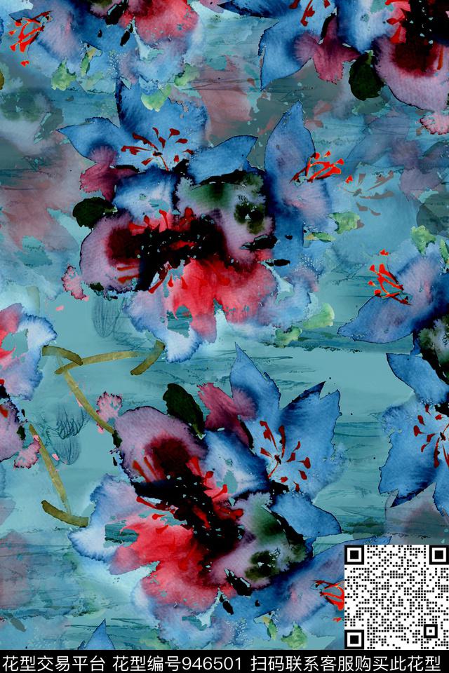 肌理艺术绘画数码印花华亿平台下载（图片编号: 946501） - 瓦栏（Walan）