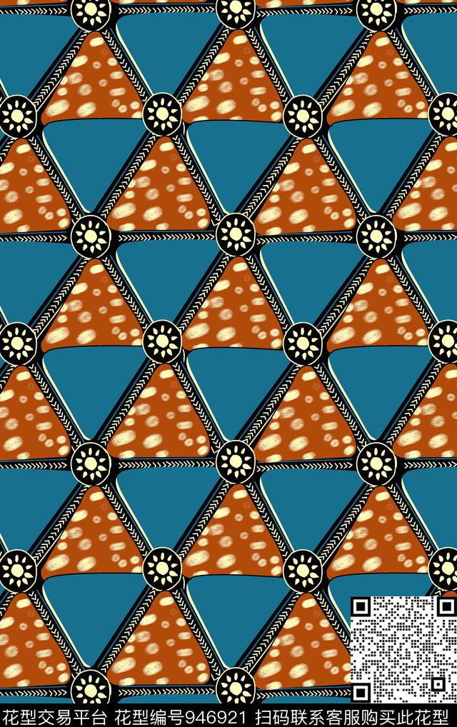 女装几何大牌风数码印花华亿平台下载（图片编号: 946921） - 瓦栏（Walan）