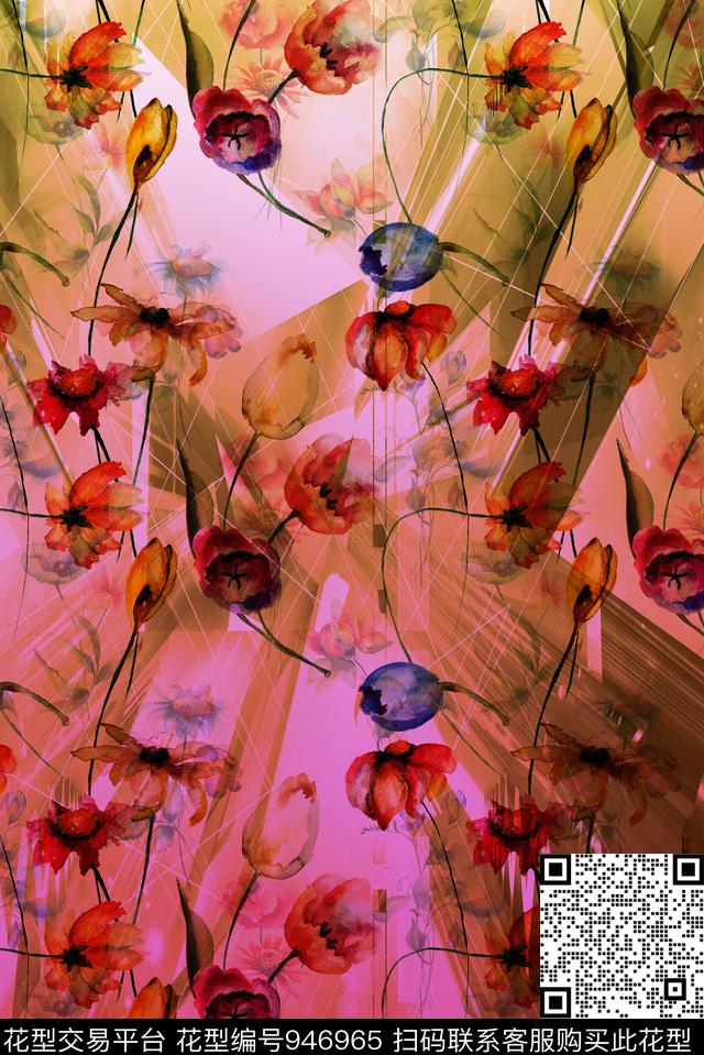 数码华亿平台定位花花卉数码印花华亿平台下载（图片编号: 946965） - 瓦栏（Walan）
