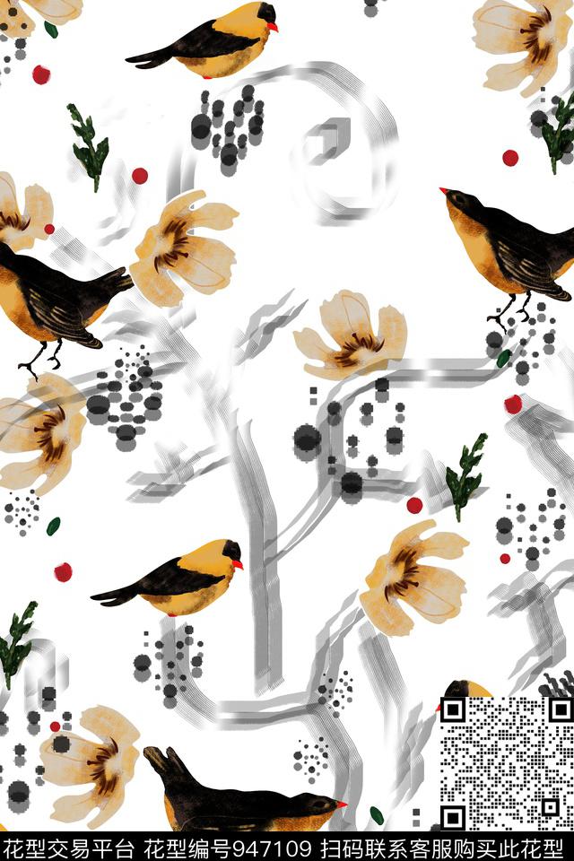 民族风民族花卉中国风数码印花华亿平台下载（图片编号: 947109） - 瓦栏（Walan）