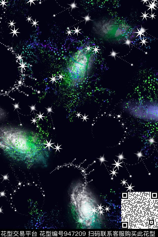 星星星空宇宙传统印花华亿平台下载（图片编号: 947209） - 瓦栏（Walan）