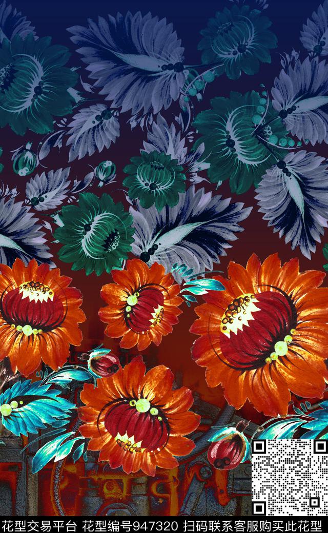 民族风数码华亿平台定位花数码印花华亿平台下载（图片编号: 947320） - 瓦栏（Walan）