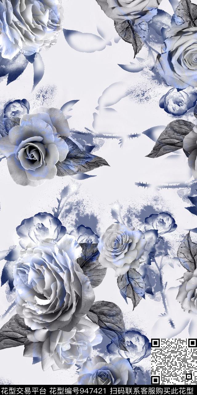 3D立体数码华亿平台花卉数码印花华亿平台下载（图片编号: 947421） - 瓦栏（Walan）