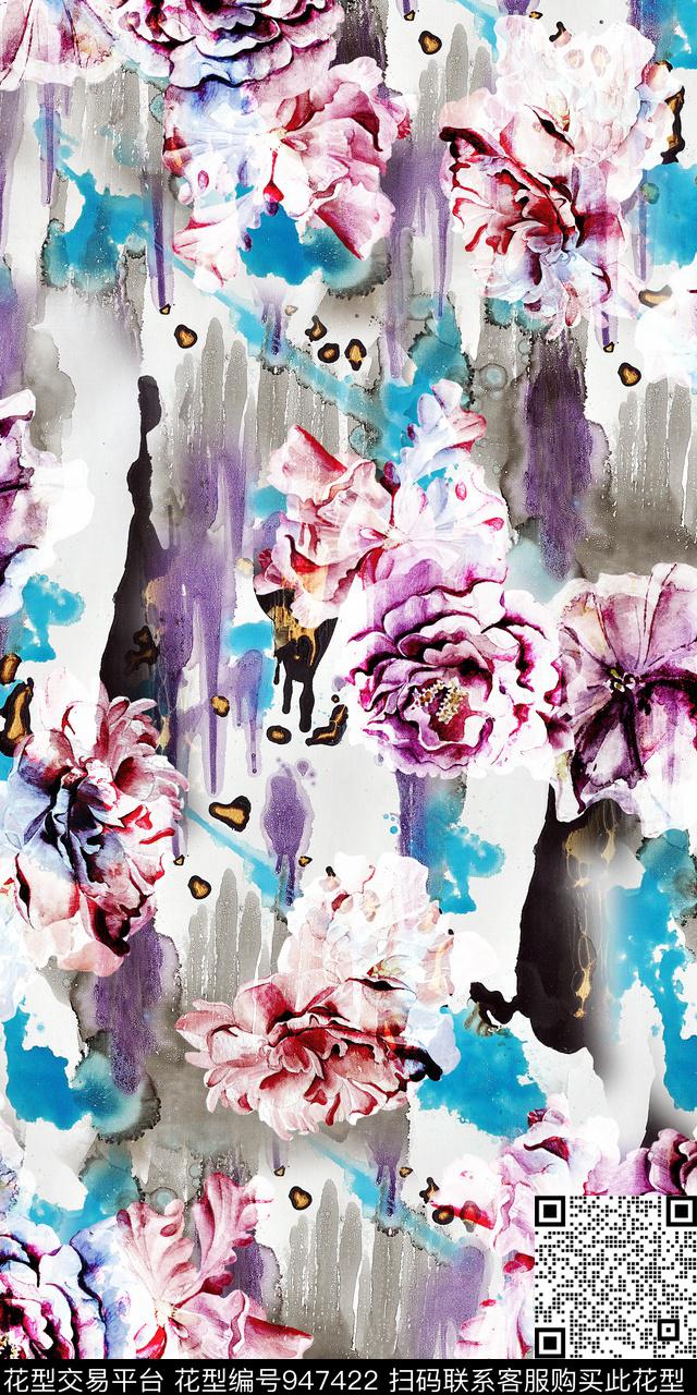 3D立体数码华亿平台花卉数码印花华亿平台下载（图片编号: 947422） - 瓦栏（Walan）