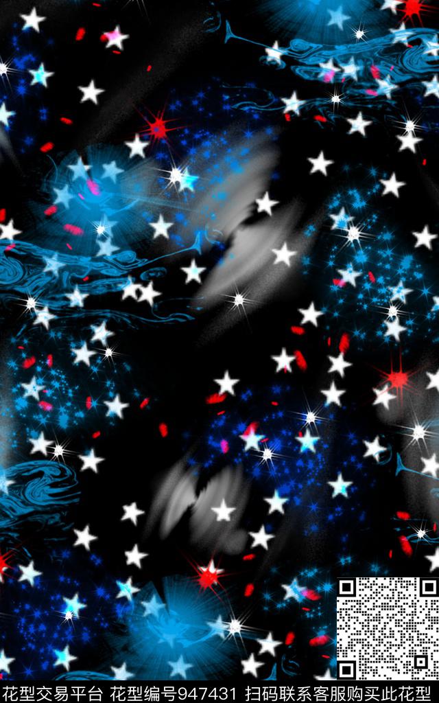 洋阳---抽象神秘宇宙丝绸真丝数码印花华亿平台下载（图片编号: 947431） - 瓦栏（Walan）