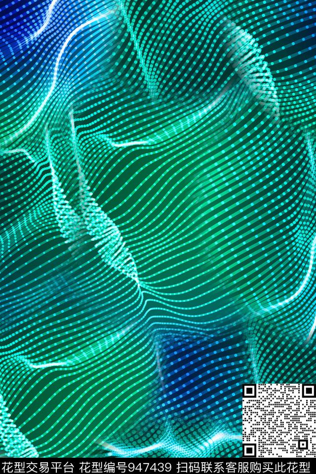 迷幻条纹梦幻波点条纹艺术数码印花华亿平台下载（图片编号: 947439） - 瓦栏（Walan）