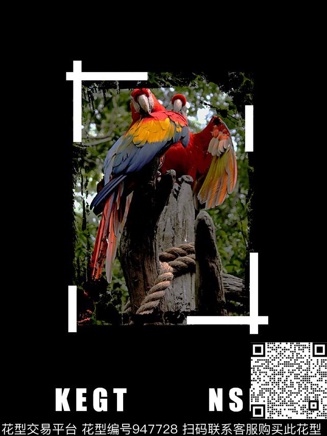 几何动物潮牌数码印花华亿平台下载（图片编号: 947728） - 瓦栏（Walan）