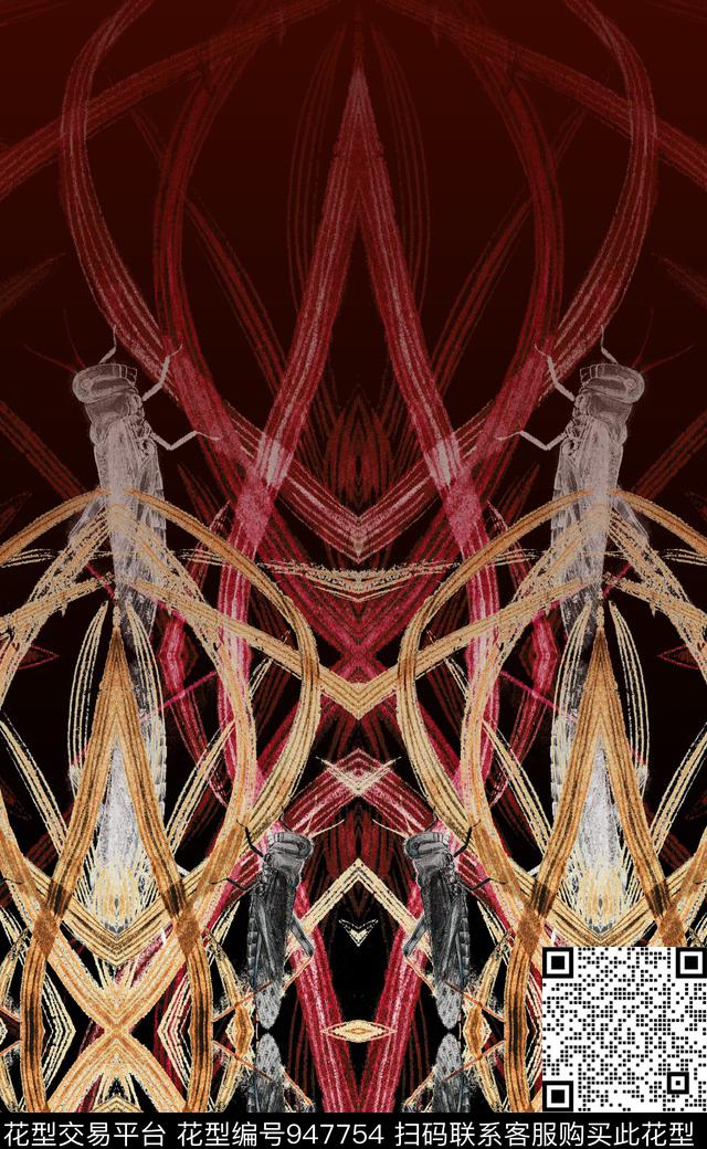 数码华亿平台定位花绿植树叶数码印花华亿平台下载（图片编号: 947754） - 瓦栏（Walan）