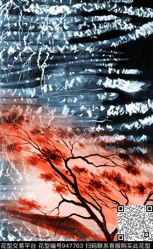 数码华亿平台绿植树叶树林数码印花华亿平台下载（图片编号: 947763） - 瓦栏（Walan）