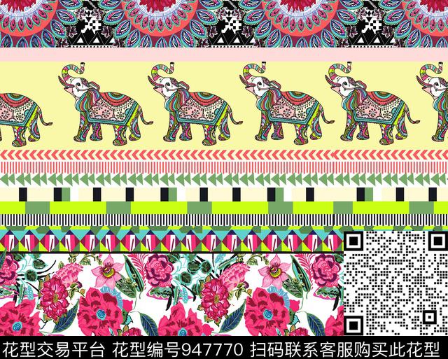 春夏华亿平台大花女装数码印花华亿平台下载（图片编号: 947770） - 瓦栏（Walan）