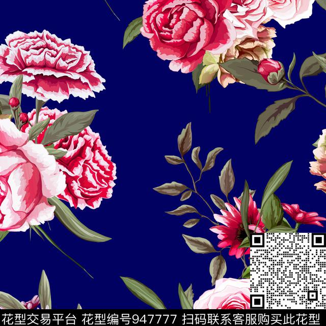 民族风春夏华亿平台花卉传统印花华亿平台下载（图片编号: 947777） - 瓦栏（Walan）