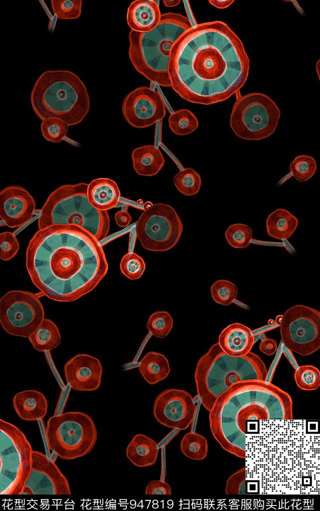 小碎花数码华亿平台几何数码印花华亿平台下载（图片编号: 947819） - 瓦栏（Walan）