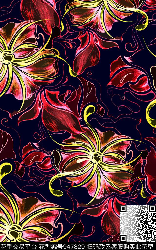 线条数码华亿平台几何数码印花华亿平台下载（图片编号: 947829） - 瓦栏（Walan）