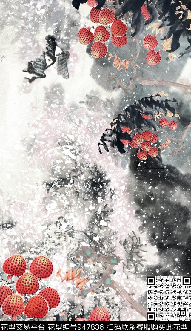 数码华亿平台草莓定位花数码印花华亿平台下载（图片编号: 947836） - 瓦栏（Walan）