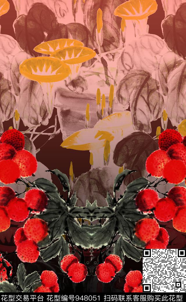 数码华亿平台定位花花卉数码印花华亿平台下载（图片编号: 948051） - 瓦栏（Walan）